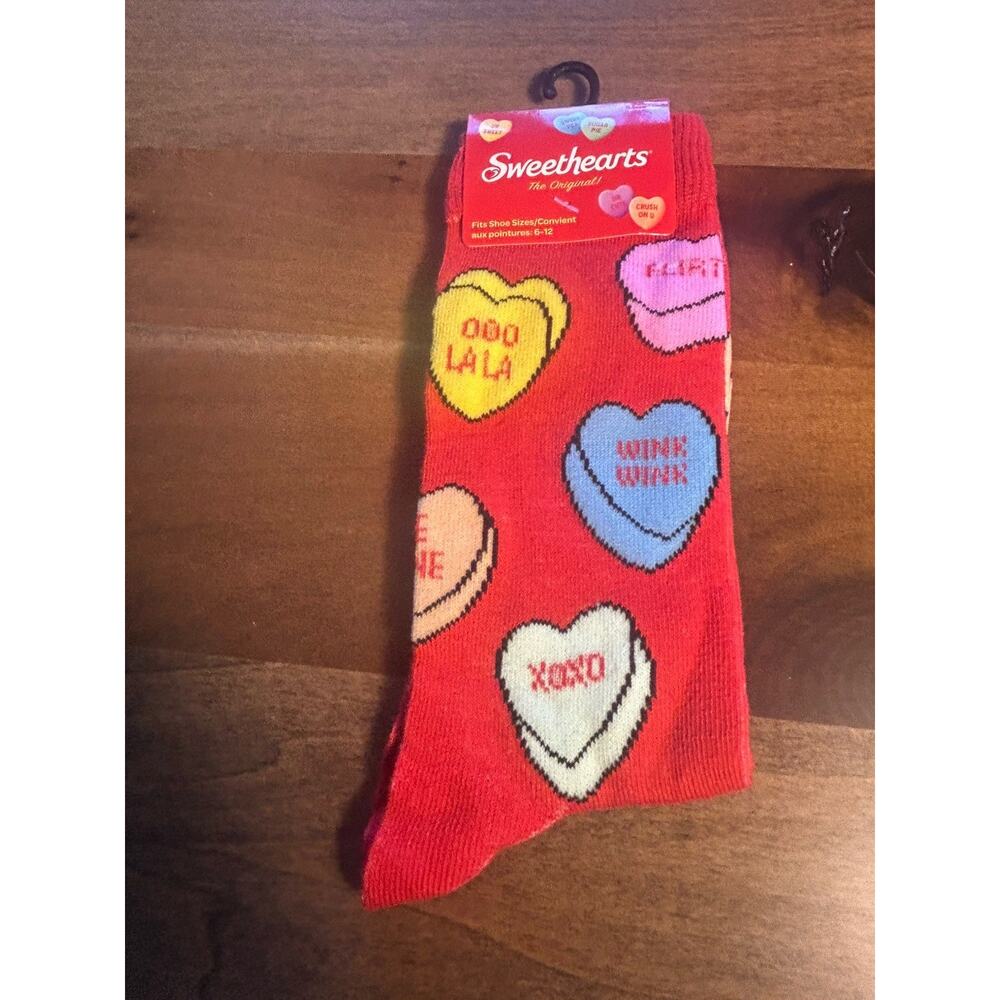 Sweethearts Candy Hearts Valentine Novelty Socks New With Tags
